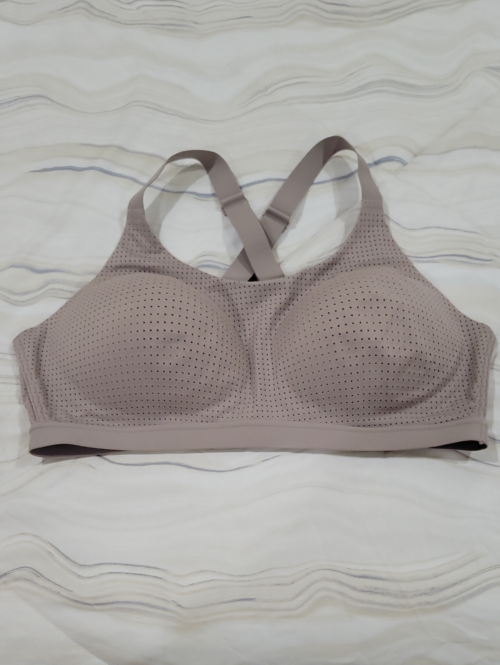 Victoria's Secret Taupe Perforated Crossback Sports Bra